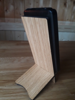 Handyhalter - Smartphone - Halter aus Holz , Aufsteller für Schreibtisch u.a.